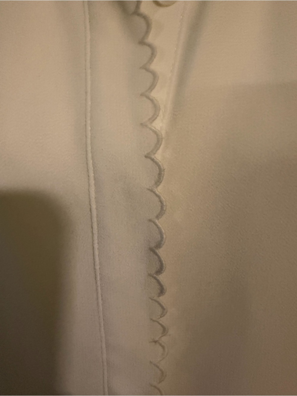 CeCe White Scallop-Trim Short Sleeve Blouse - Picture 7 of 7